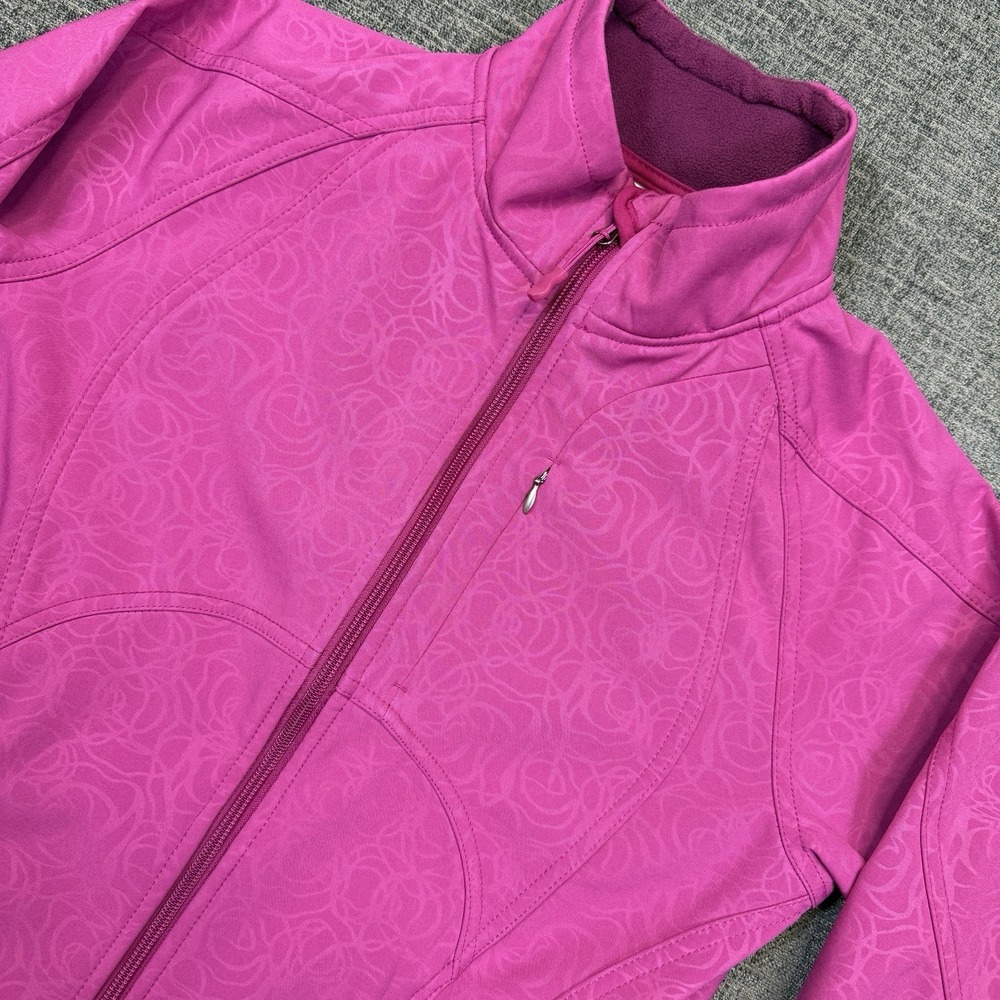 Double Diamond Full Zip Jacket Women's Small Pink‎ Softshell Fleece Lined